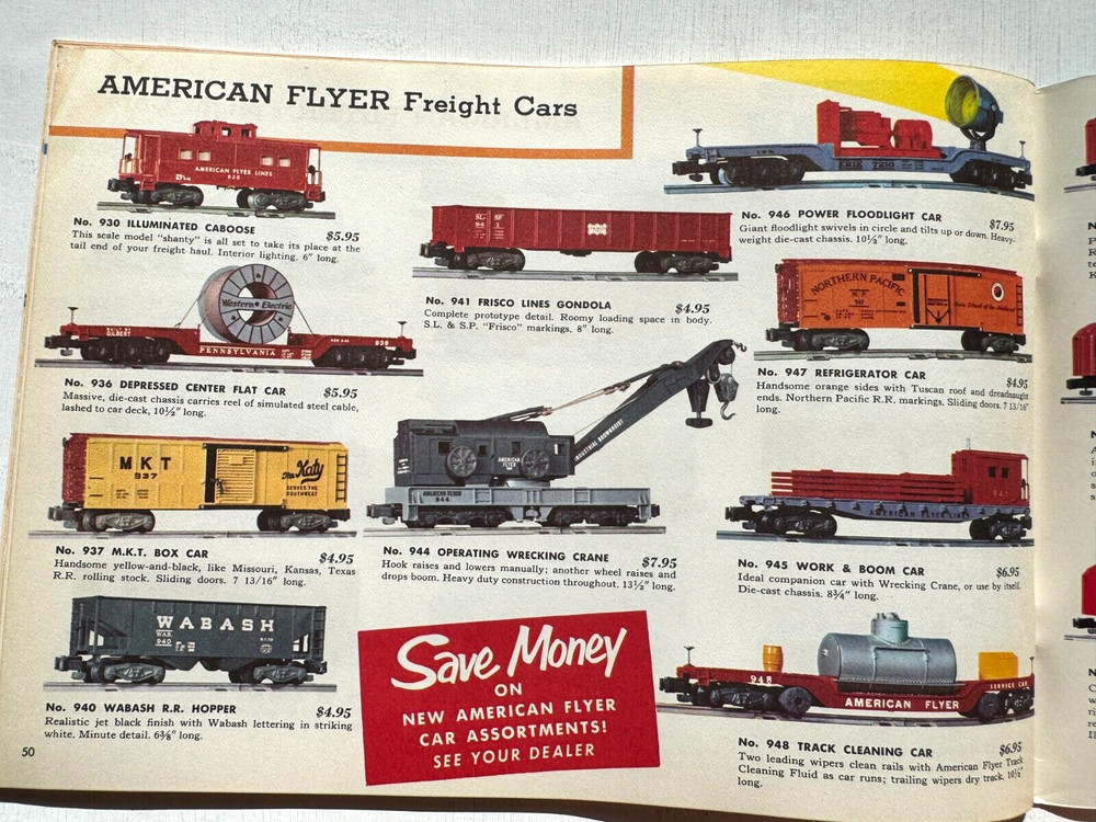 1956 Gilbert American Flyer Model Train Catalog- Perfect