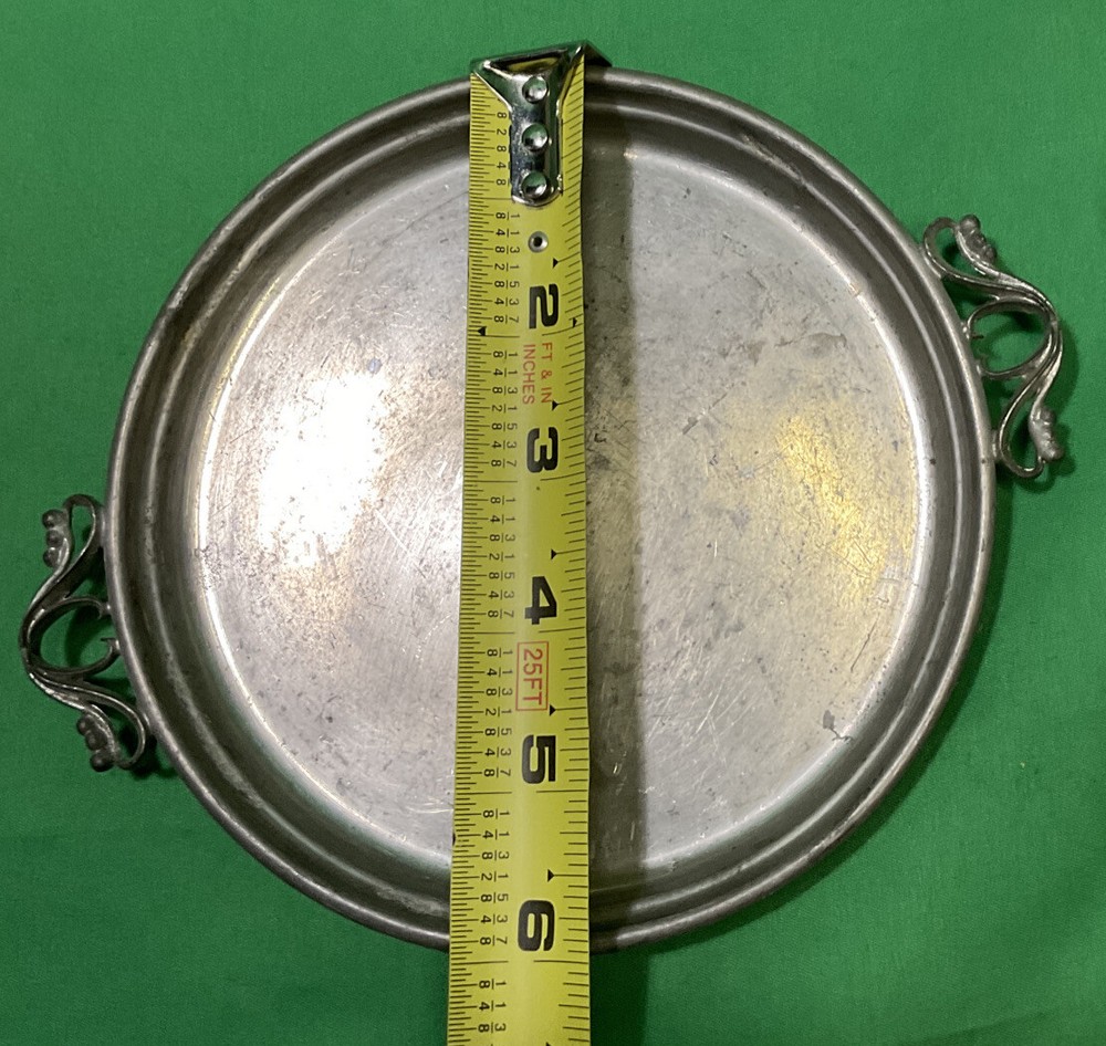 Vintage MAX RIEG Hand Made Handled Dish # 1106. 6” diameter.