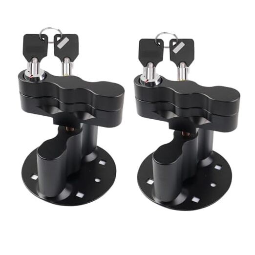 2Pcs Black RX-LOX-PM Pack Mount with Keys Locking Fit for 2 Pack with keys