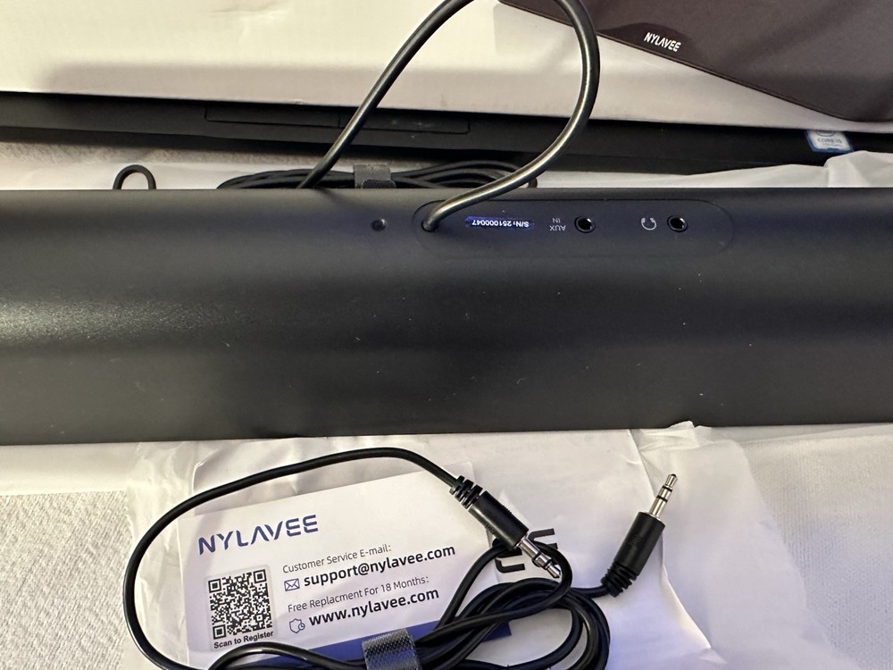 Nylavee Computer Speakers Bluetooth High-Fi Stereo Sound Bar with Bluetooth