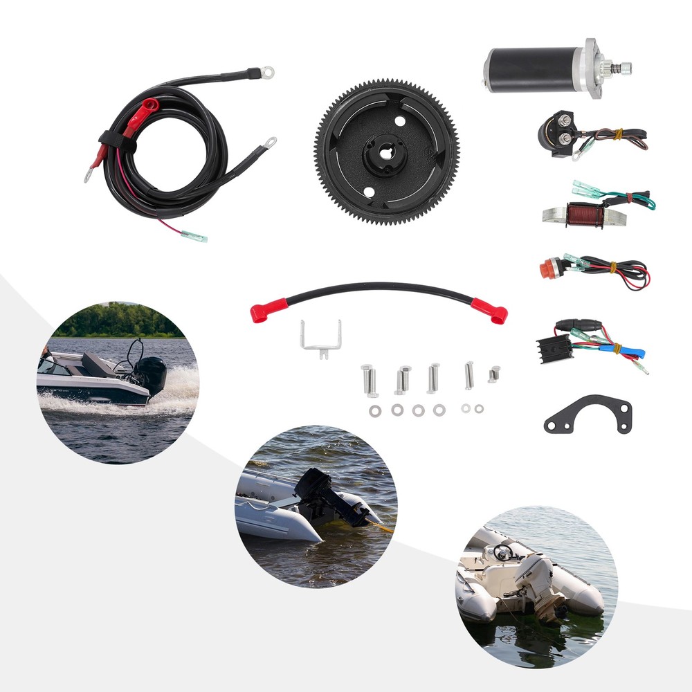 Electric Starter Conversion Kit for Dongfa 2-Stroke 9.8HP Outboard Motor