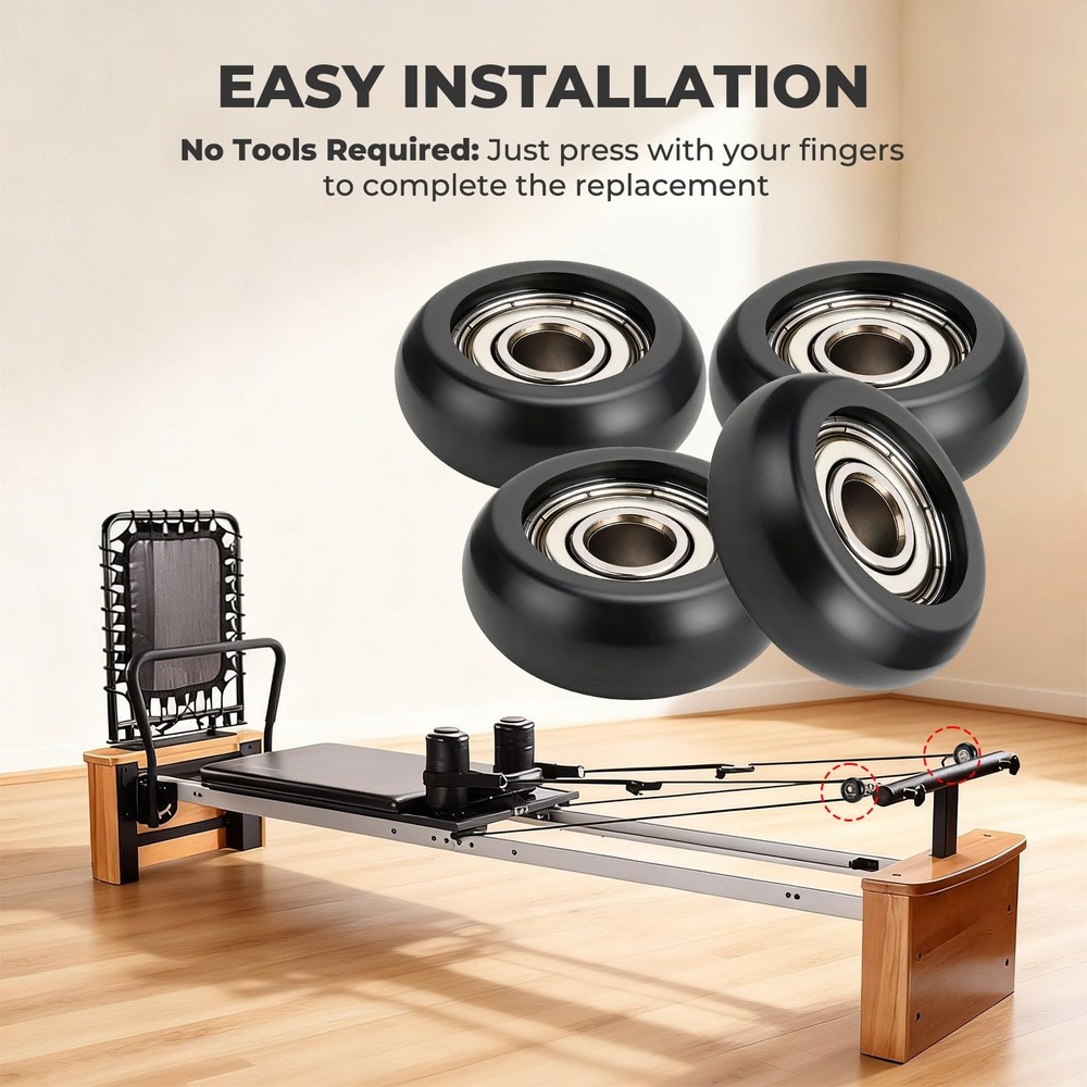 Roller Wheels for Aero Pilates Reformer Replacement Reformer Machines, Smooth