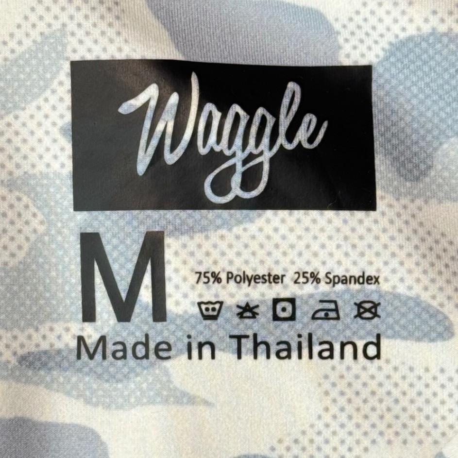 Waggle Golf Quarter Zip Pullover Mens Medium Grey White Wolf Camo Performance