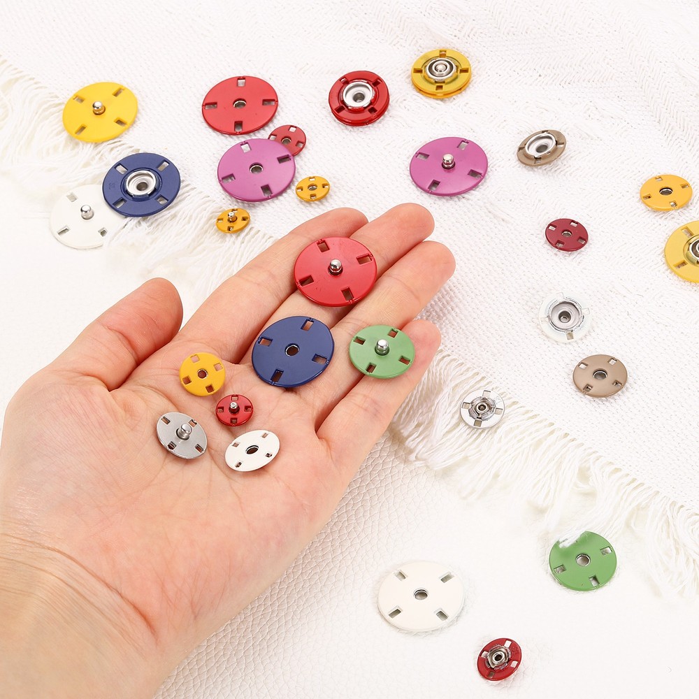 10 Sets Sewing Snap Buttons, Press Buttons Snap Fasteners 18mm, Caramel