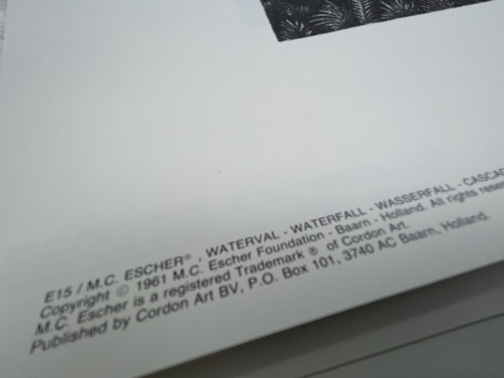 MC Escher Waterfall Poster