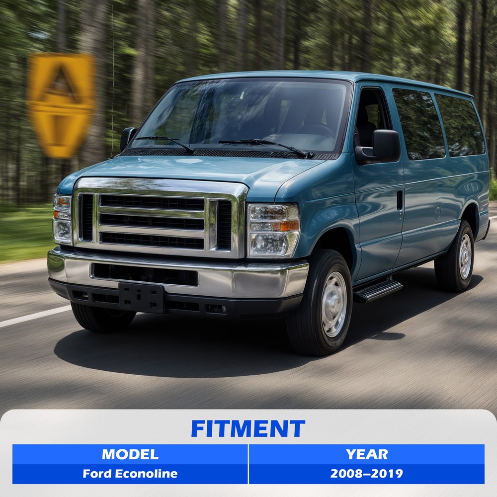 Chrome Steel Front Bumper for 2008-2019 Ford Econoline E150 E250 E350 E450