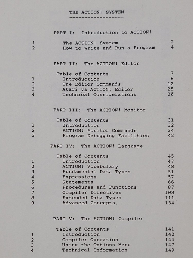Action Atari 400 800 OSS Programming Language w/ Toolkit Run Time Disk + Manuals