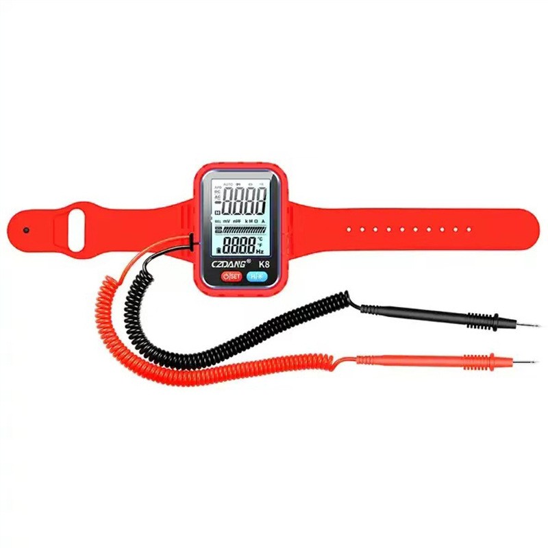Handheld Wrist Multimeter Voltage Resistance Temperature Continuity Reading Hold