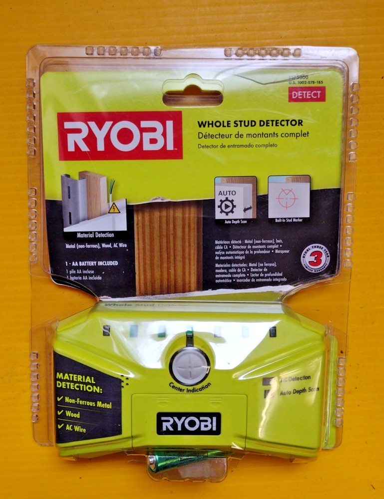 Ryobi ESF5000 Whole. Stud Detector with LED Indicator