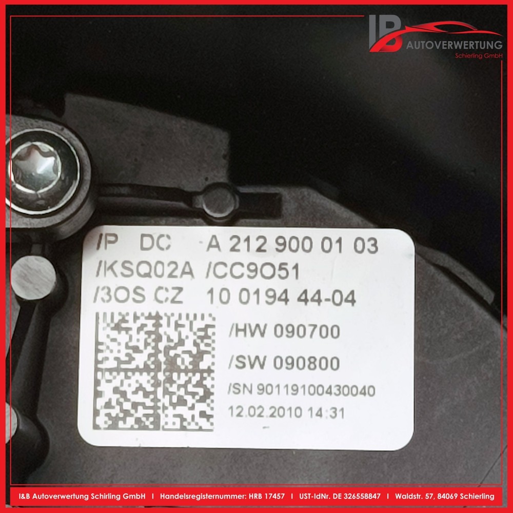 MERCEDES BENZ E-CLASS W212 STEERING COLUMN SWITCH COMBINATION SWITCH A2129000...