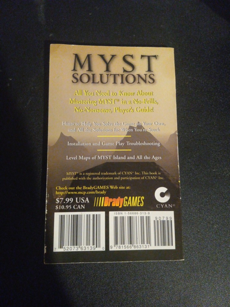 myst solutions guide brady games