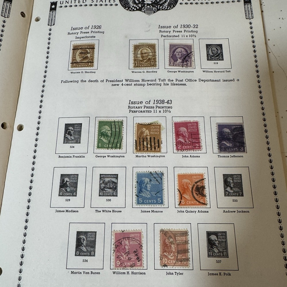 1963 Minkus United States Stamp Album- With Stamps Collectors Vintage