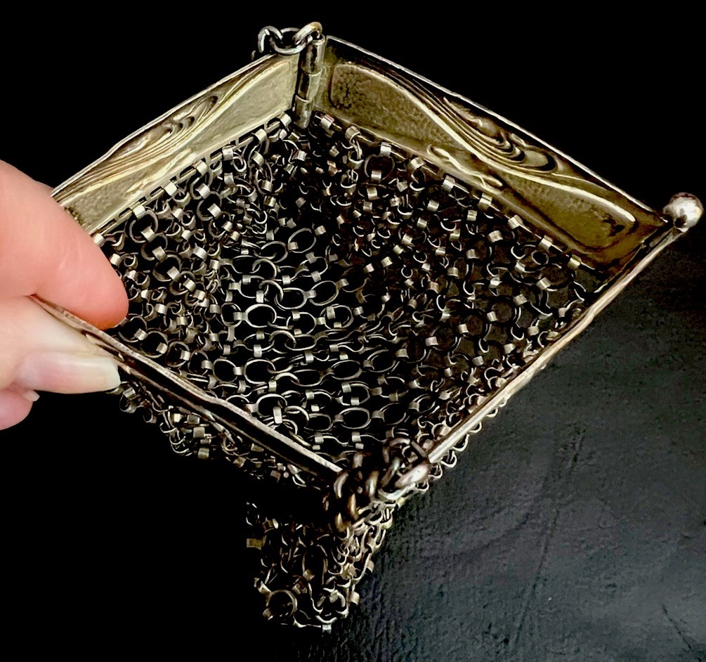 Antique Sterling Silver Plated Arts And Crafts Purse