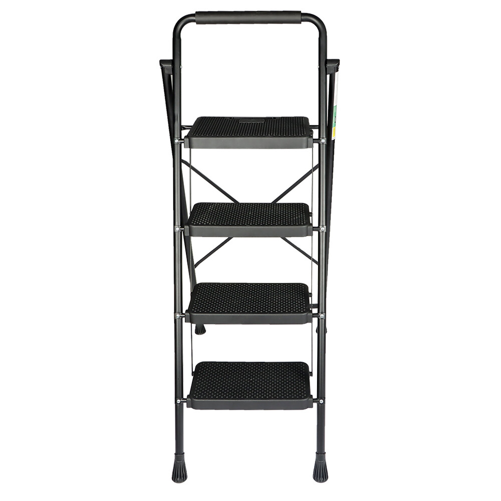 Folding Step Stool Wide Anti-Slip Pedal Sturdy Steel Ladder 2/3/4 steps