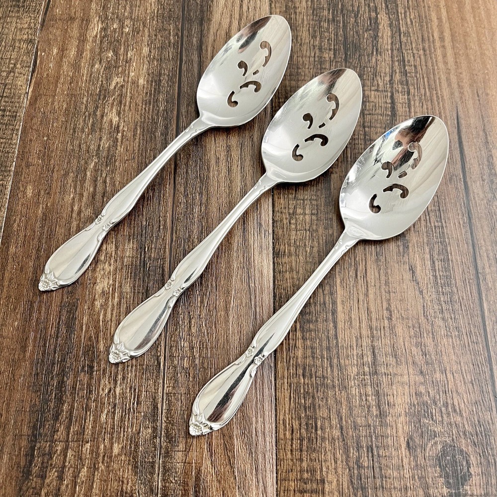 Oneida Chatelaine (3) Pierced Serving Spoon Stainless 8 1/4in Replacement