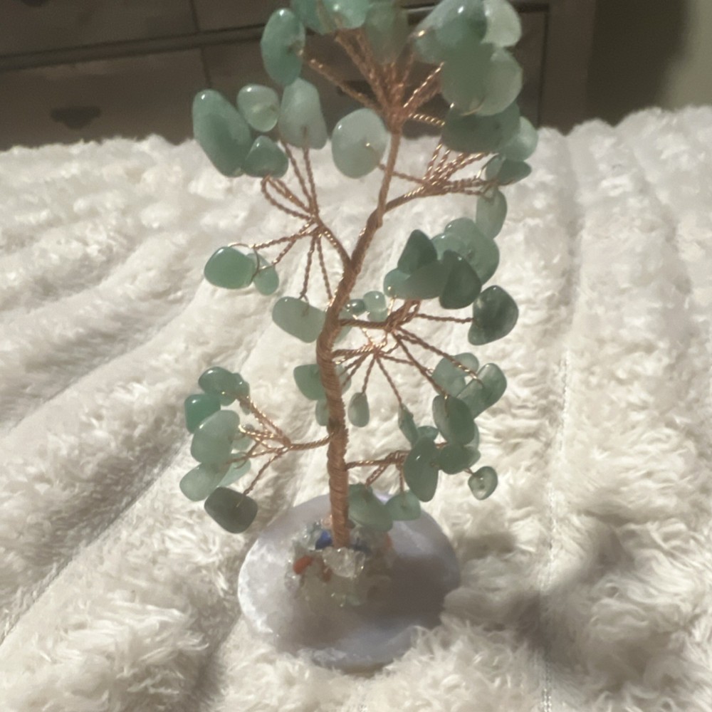 Assorted Crystal & Mineral Decor Lot - Geodes, Clusters, Wire Tree