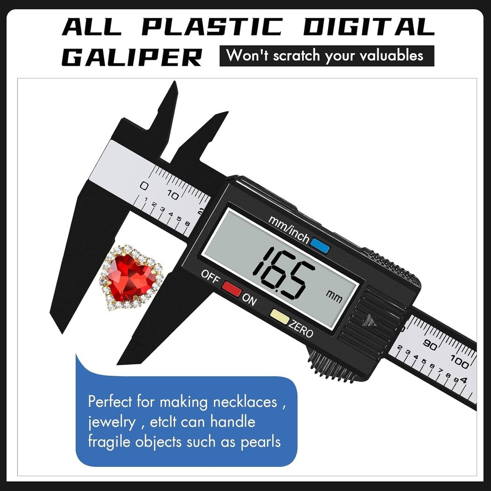 Versatile 0-6" Digital Calipers - Inch/MM Conversion, High Accuracy, LCD Screen