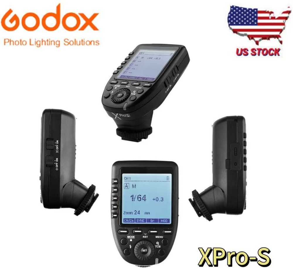 Godox Xpro-S TTL Wireless Flash Trigger 1/8000s HSS TTL-Convert-Manual Function