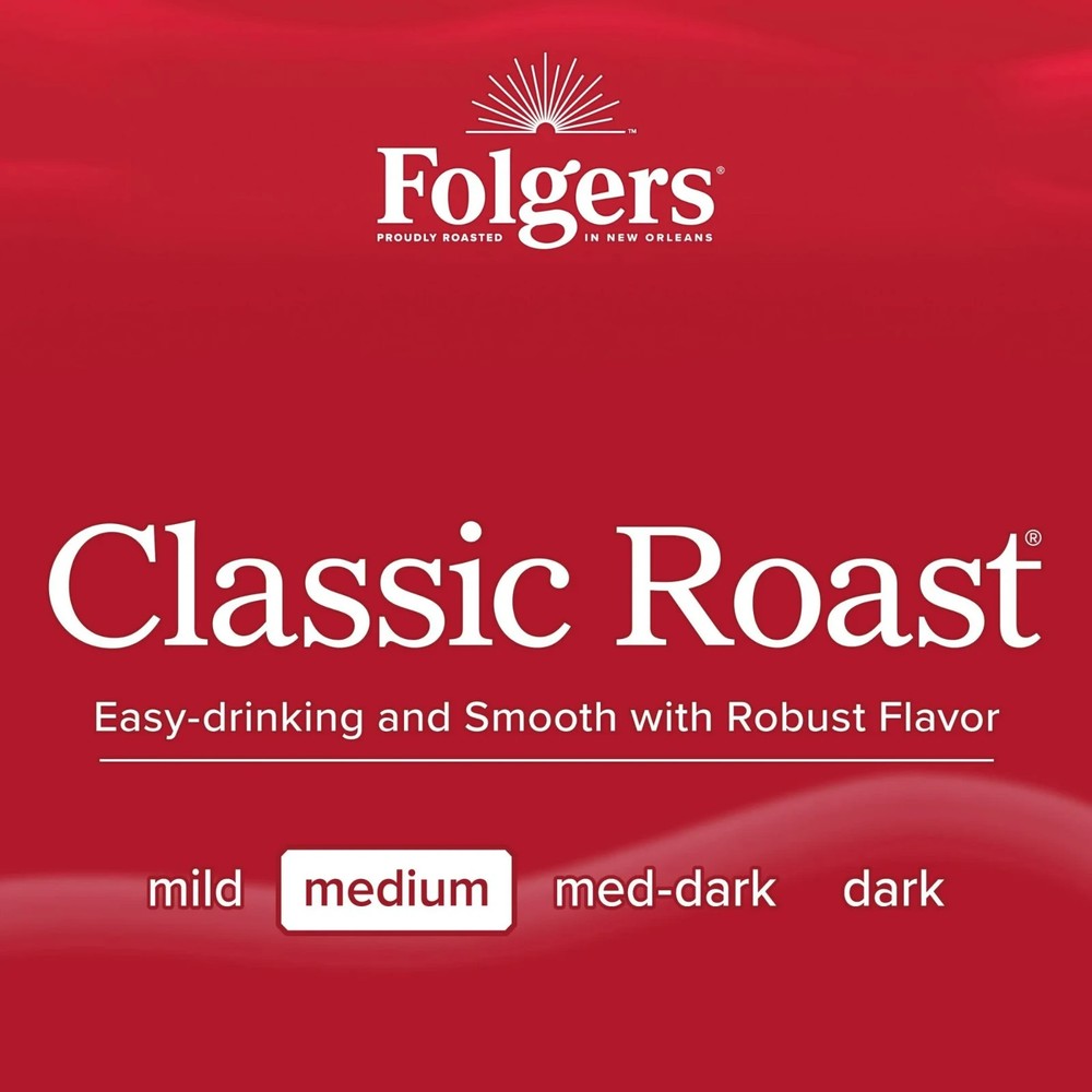 Folgers Classic Roast Instant Coffee, 8-Ounce Jar 2 Pack