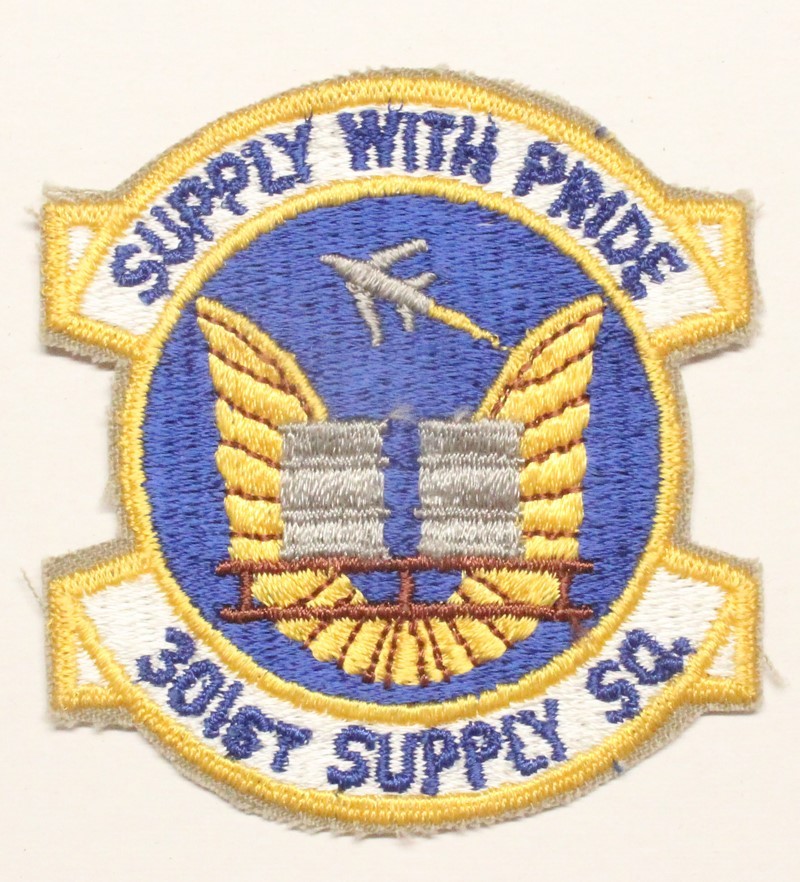 USAF Air Force Patch:  301st Supply Squadron - 3"