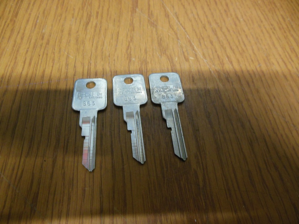 3 Cole B63 Key Blanks