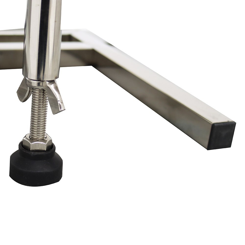 Stainless 4cm Feeding Hopper with Support Stand Lifting platform Height Adjust