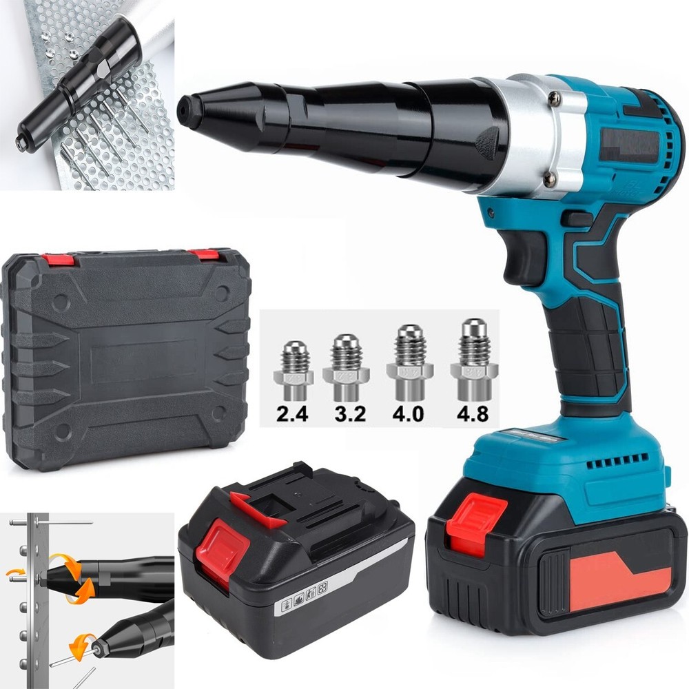 Cordless Ergonomic Rivet Tool Gun Rivnut Setting Tools Nut Setter Blind Riveter