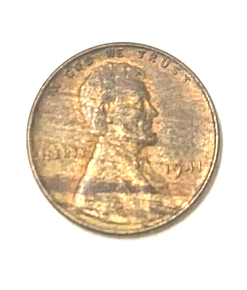 ERROR 1941Lincoln Wheat Cent - WOODIE - RED - BU