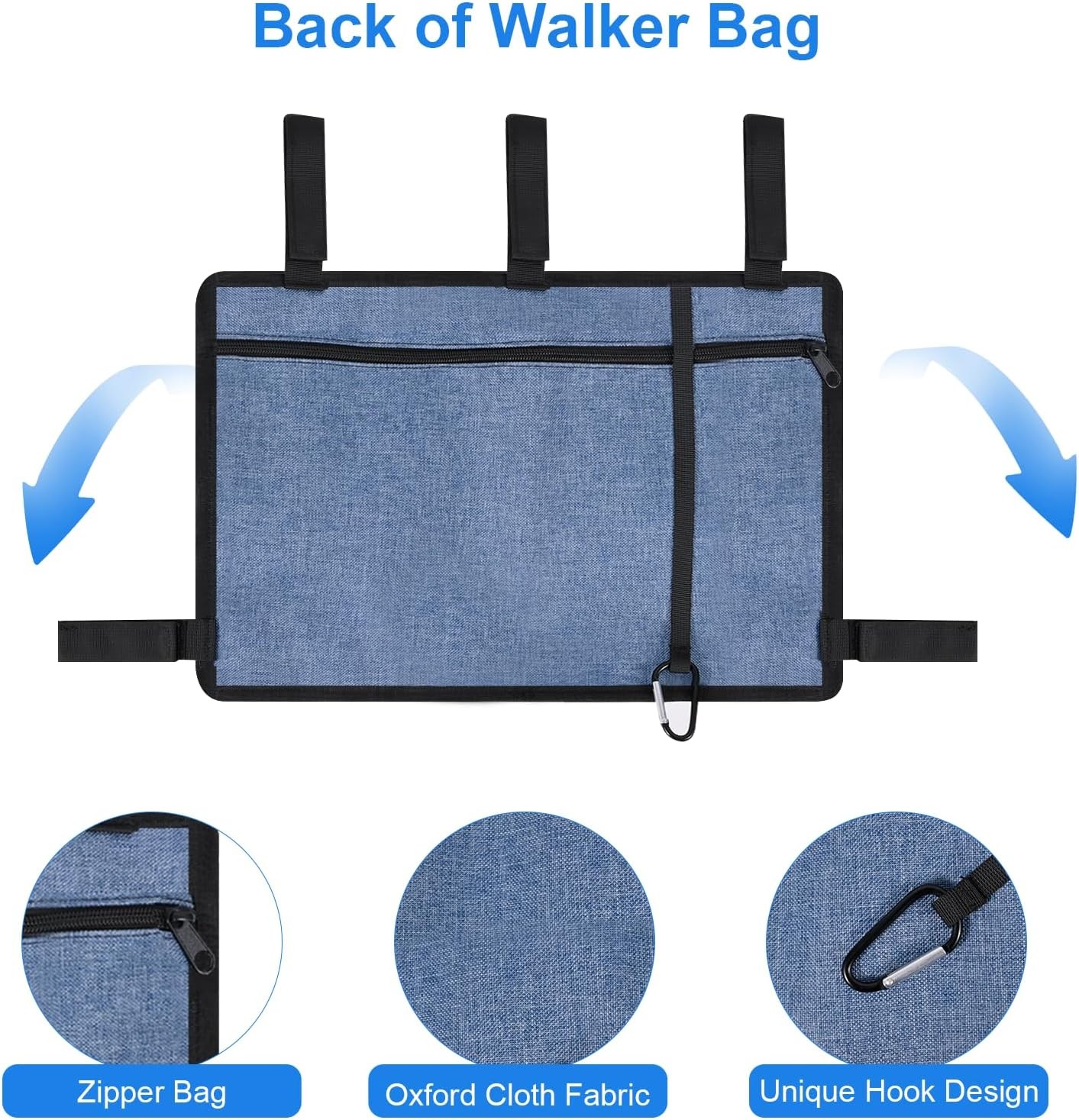 Universal Walker Bag w/ Cup Holder - Water Resistant Storage for Seniors