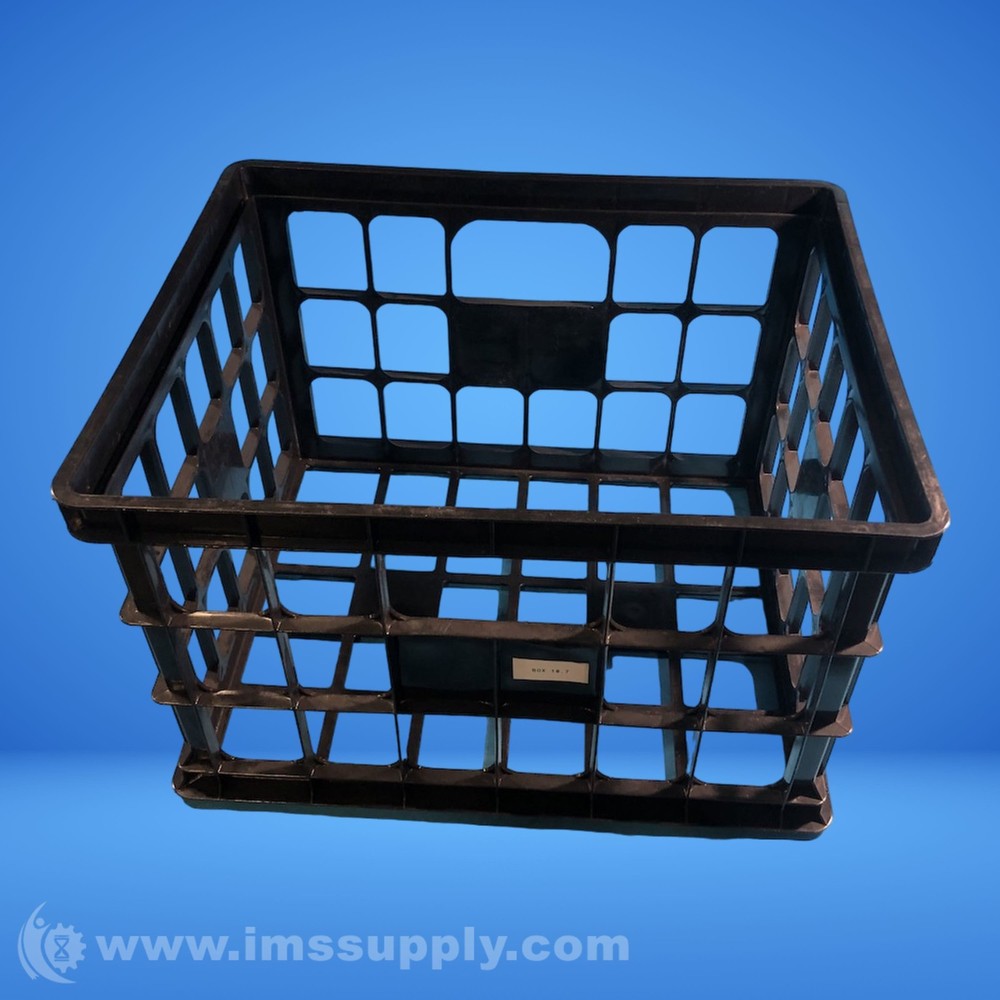 Style Selections CR0100 Black Plastic Stackable Milk Crate USIP