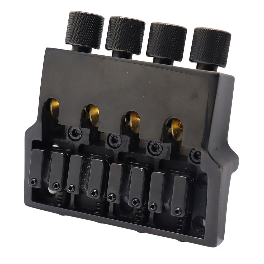 Headless 4string Electric Bass Roller Tailpiece Bridge set Fixed Hardtail Saddle