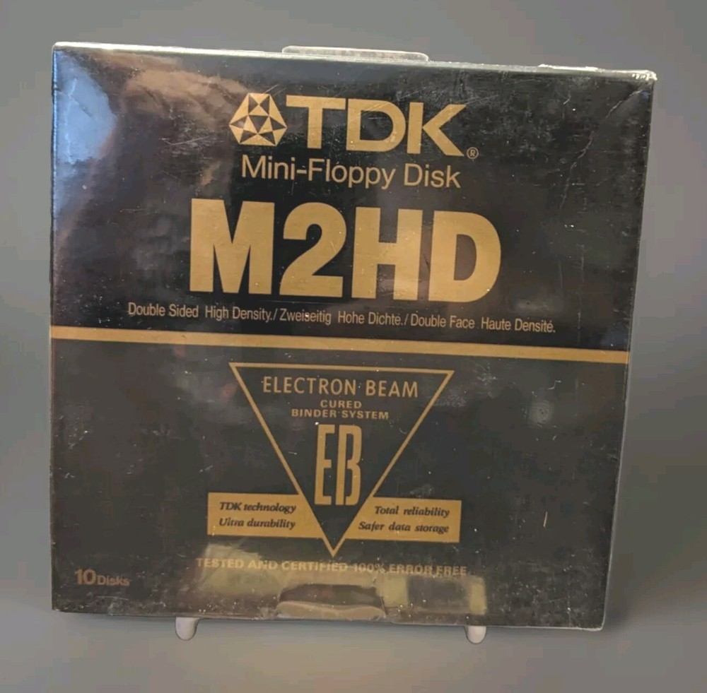 TDK Mini Floppy Disk M2HD double Sided High Density 10 Disk In Sealed Box