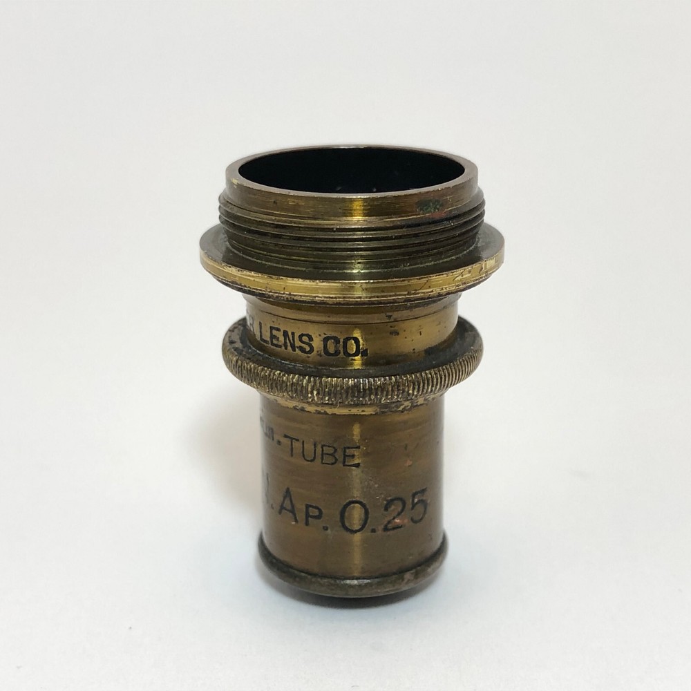 VINTAGE SPENCER BRASS OBJECTIVE LENS MICROSCOPE