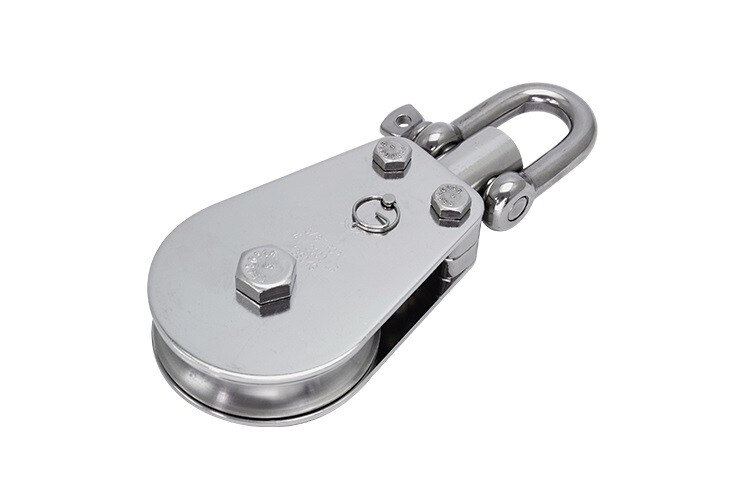 PULL-PRO D SHACKLE BLOCK, 1" R, 5.0", BU, 316 SS