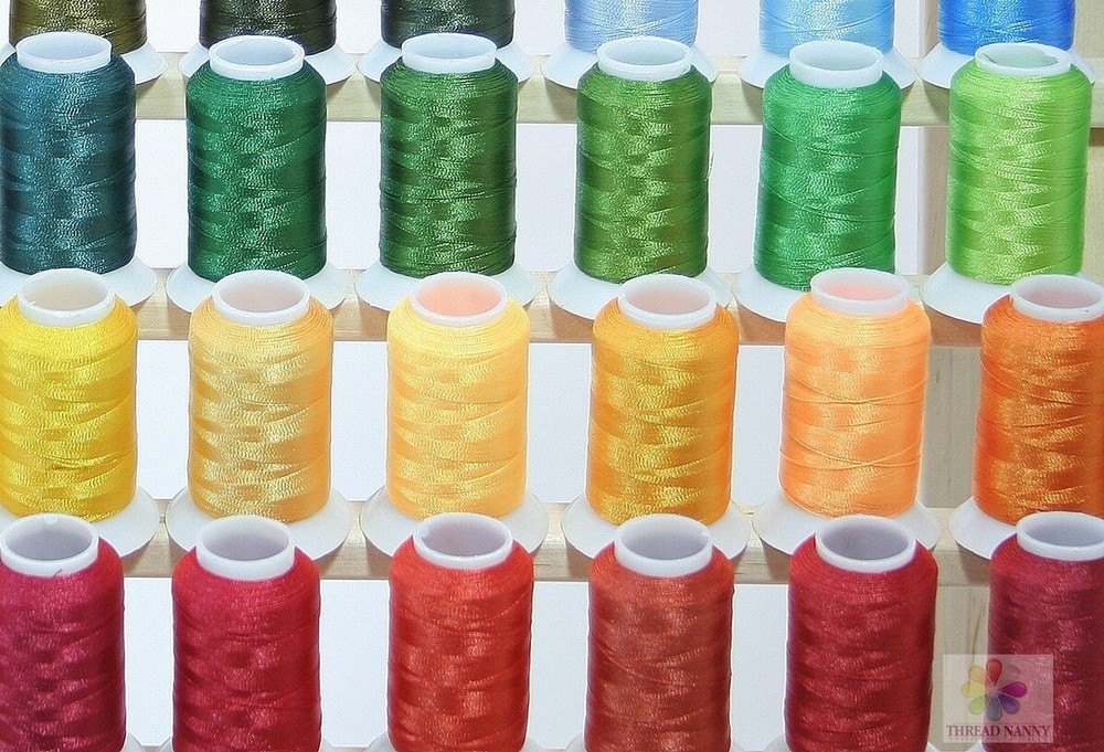 Premium 100 Polyester Machine Embroidery Thread Spools - (500M) 550yards each