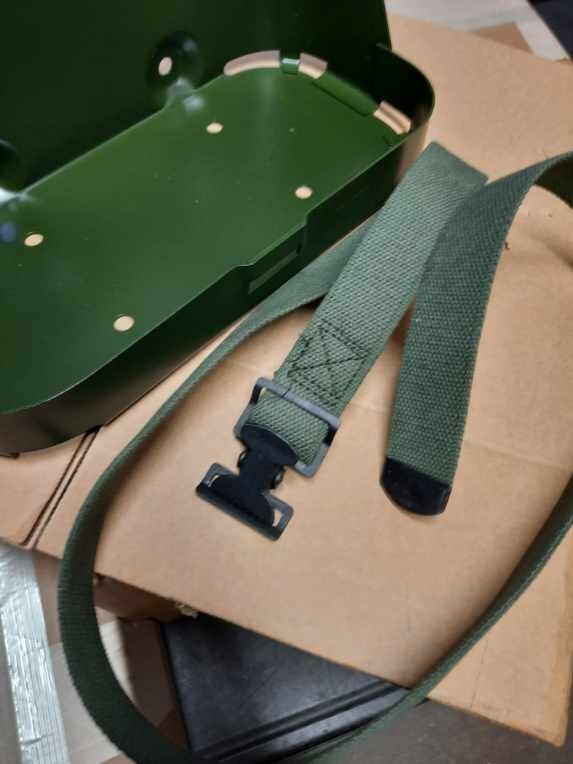 NEW MILITARY TRUCK JERRY GAS CAN MOUNT BRACKET HOLDER WITH STRAP