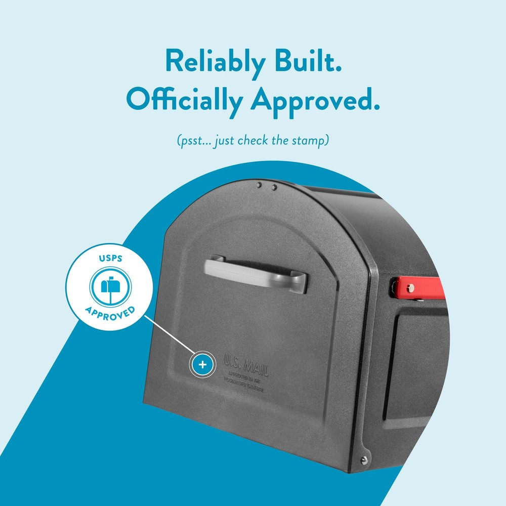 Architectural Mailboxes 950020P-10 Centennial Post Mount Extra Large, Pewter