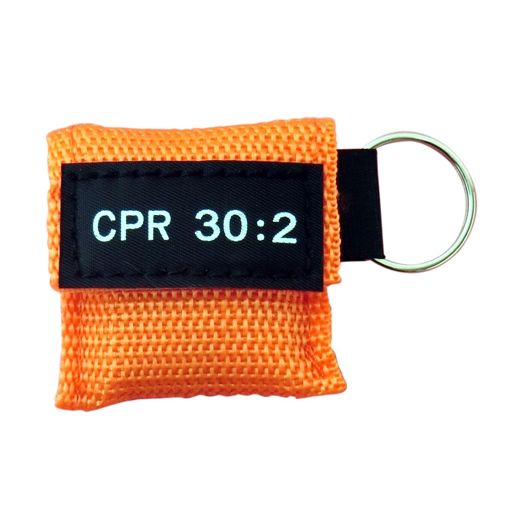 200 pcs/Set Keychain CPR Face Shield CPR 30:2 Training School Blue Orange