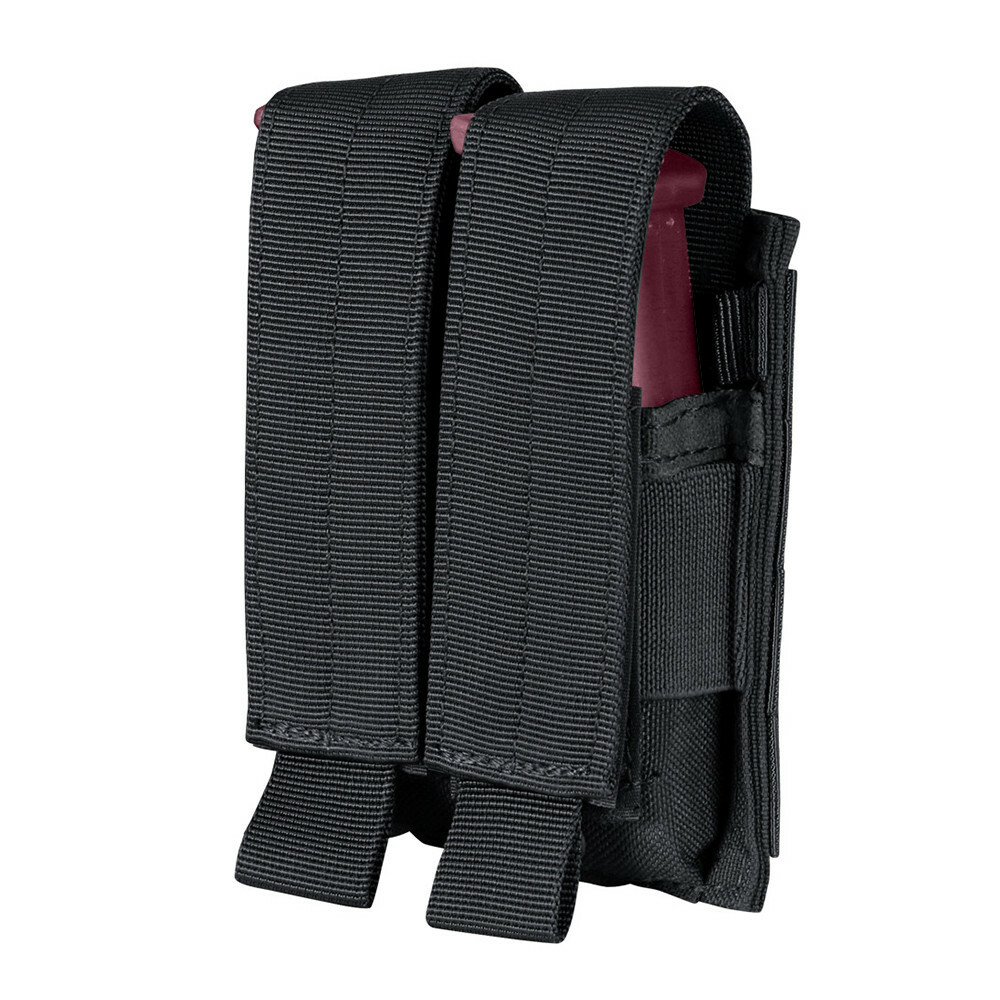 Hook and Loop Tactical Double Stack Multi-Purpose Modular Mag Pouch - BLACK