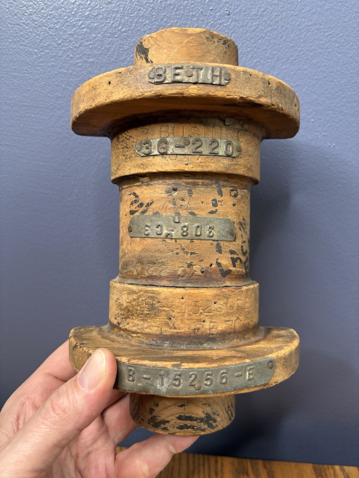 Vintage Industrial Bethlehem Steel Wood Sand Forms For Tool Parts Form Art Mold