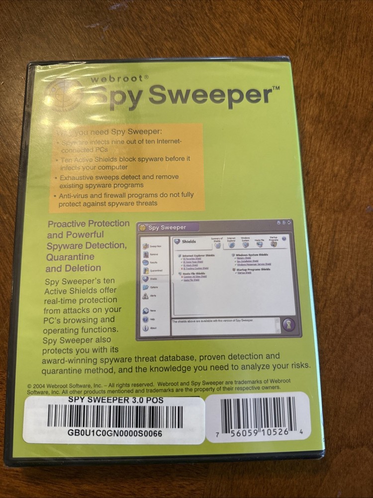 Webroot Spy Sweeper 2003 Software Installation CD-ROM - WITH Software Key