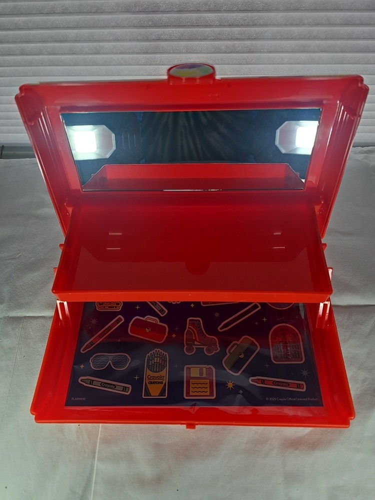 Crayon Red Plastic Empty Storage Case Limited Edition Retired Color