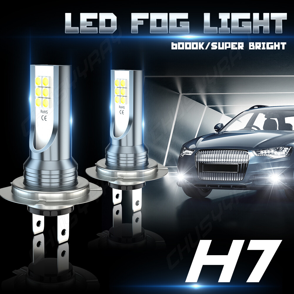 H7 LED High/Low Beam Conversion Kit Bulbs Super Bright 6000K Plug&Play