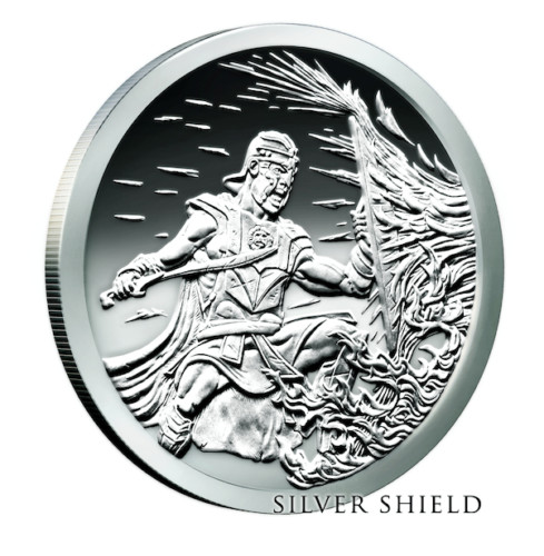 2017 5 OZ Crucible Proof - Silver Shield - Only 500 Minted - .999 Pure Box & COA
