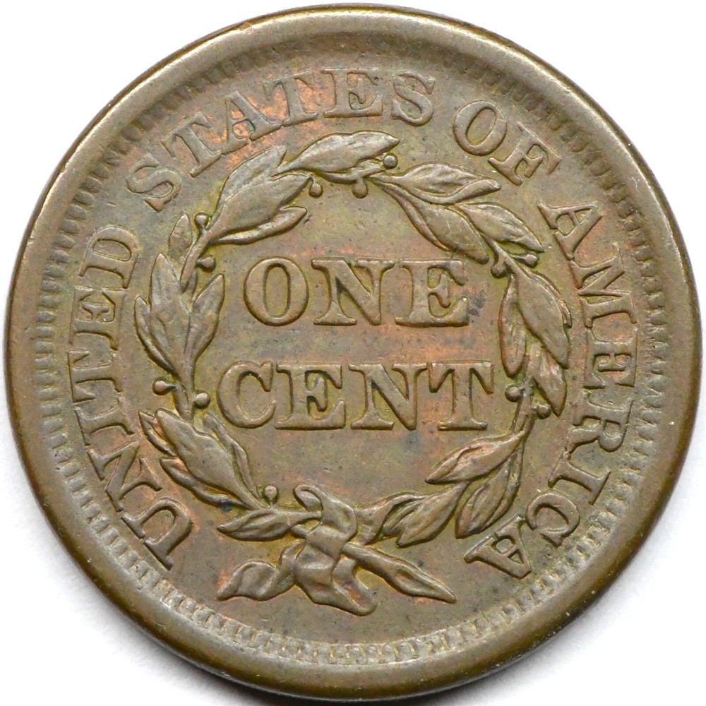 1856 large cent in a high grade