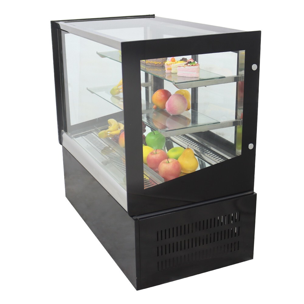 Desktop Refrigerated Cake Display Bakery Cake Cabinet Showcase w/Defogging 220V
