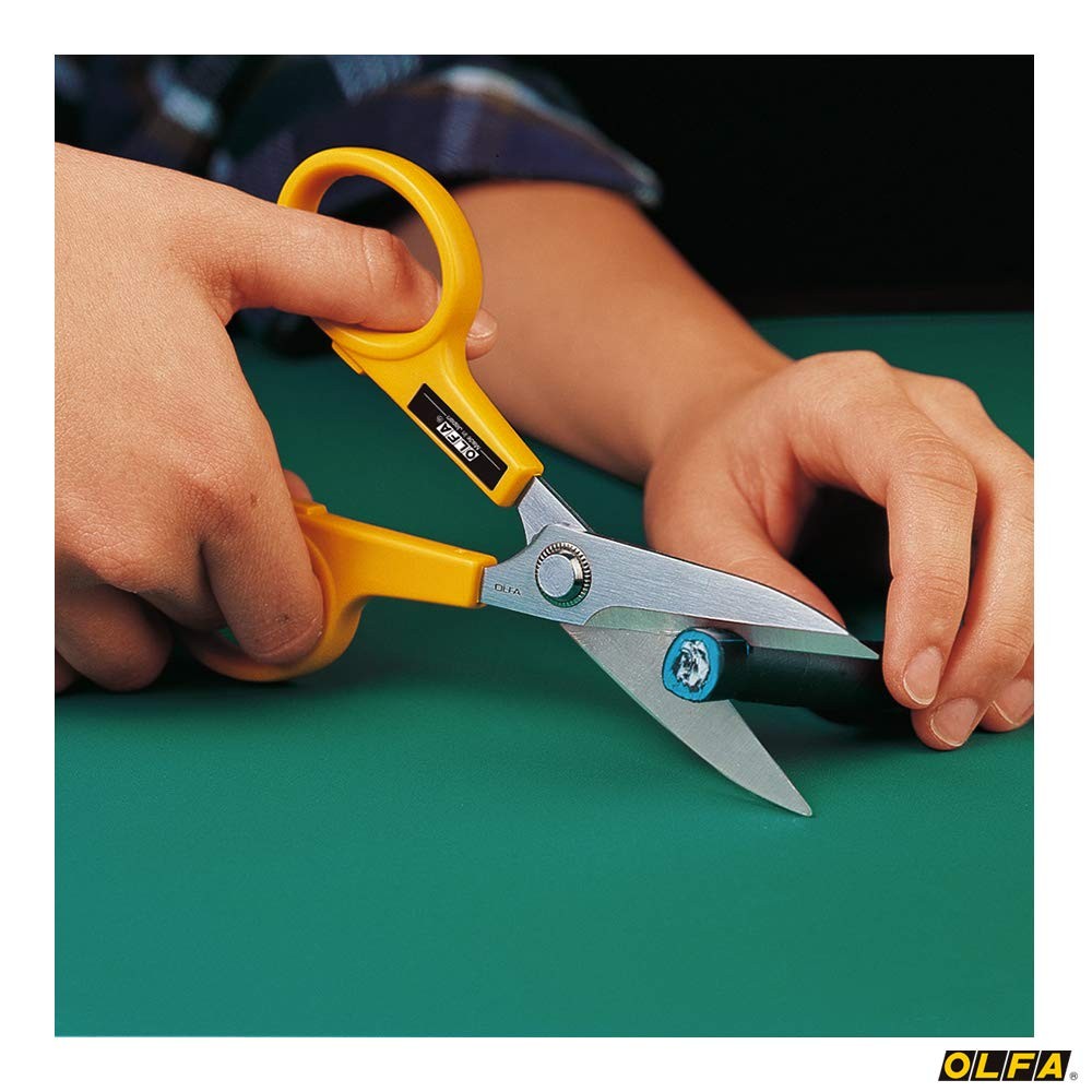 OLFA Home Scissors L-Shaped 112B L, Yellow