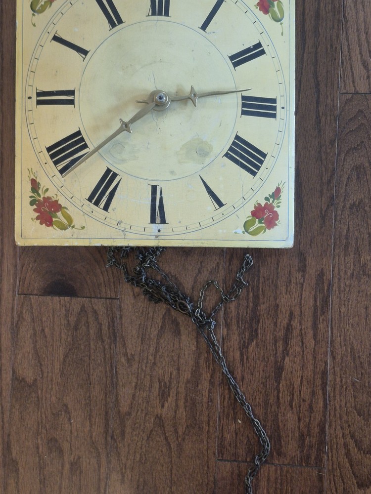 RARE Antique Black Forest Shield Wall Clock 1850s