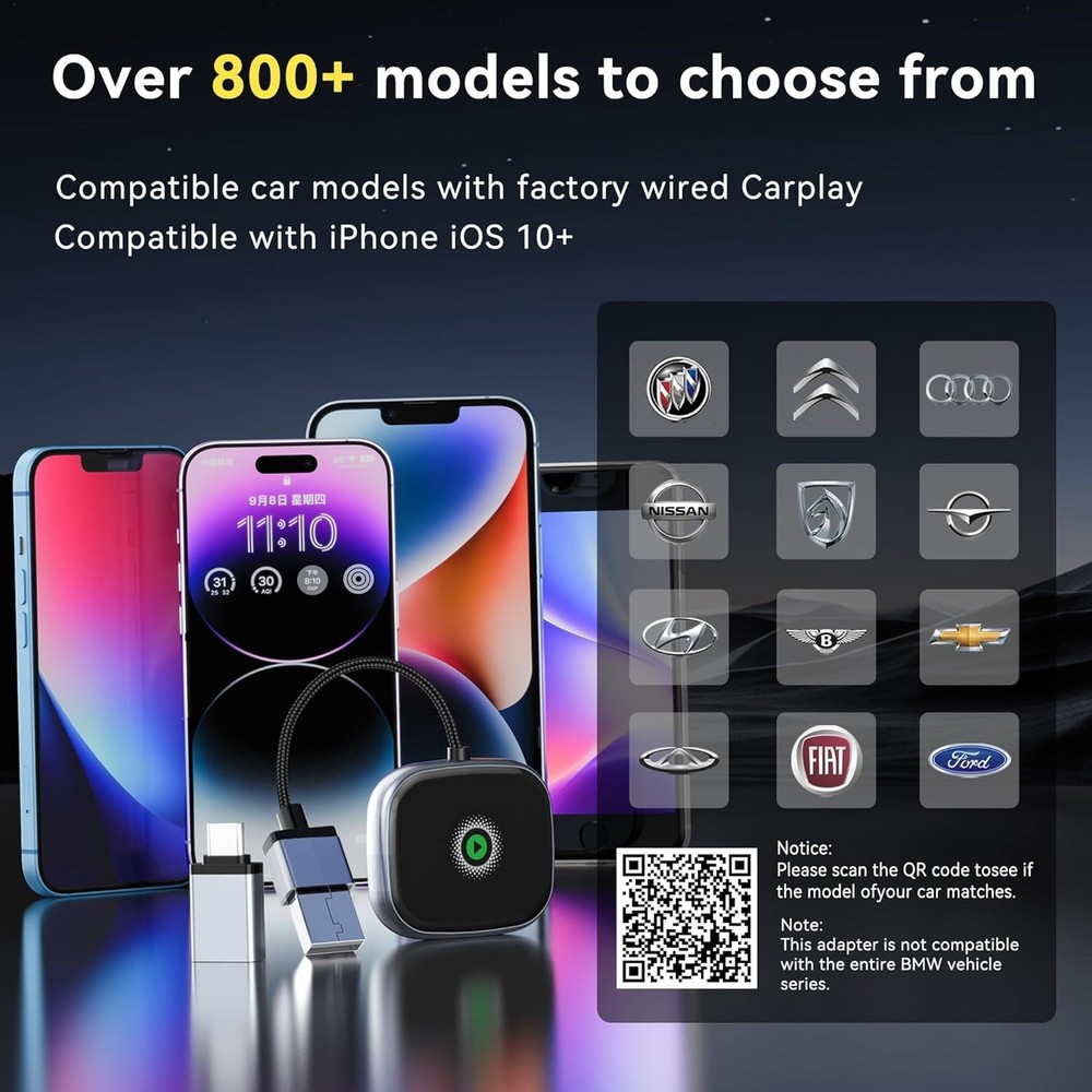 Wireless CarPlay Adapter Wireless Carplay Dongle For iPhone Apple Plug&Play