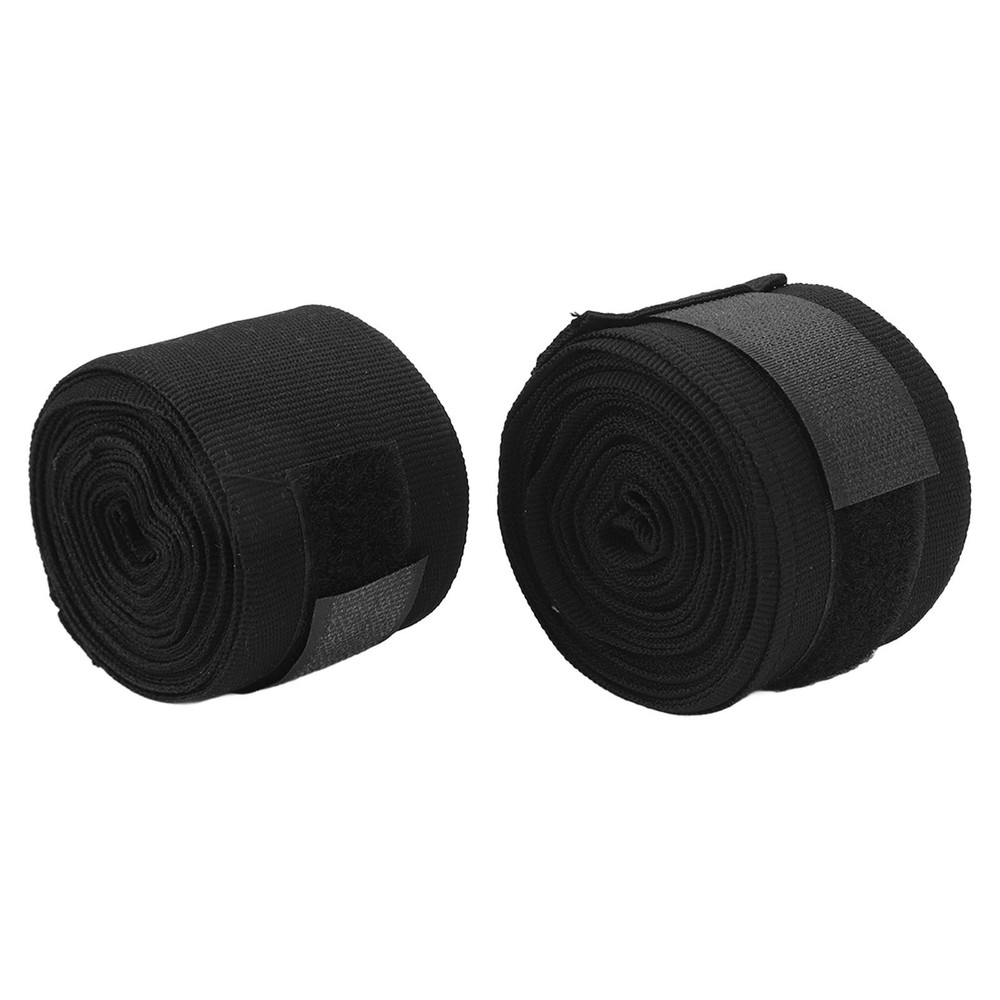 2pcs Boxing Handwraps 5m Quick Drying Hook Loop Black